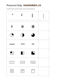 Pracovní listy - logické myšlení - v každém řádku dokresli obrázek 1. úroveň